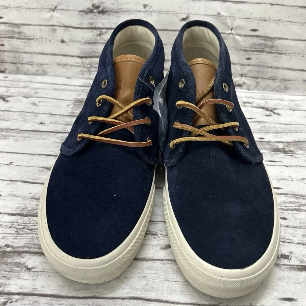 Polo Ralph Lauren Keaton Suede Chukka Boot Sneaker Men's 11.5 Navy Blue NWOB